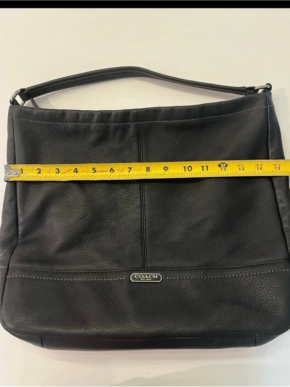 Coach Black Pebbled Leather Hobo Shoulder Bag - Picture 4 of 12